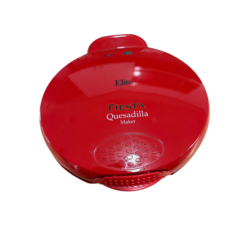 Elite Cuisine Fiesta Quesadilla Maker Red 900W Non-Stick EQD-118 Maxi-Matic